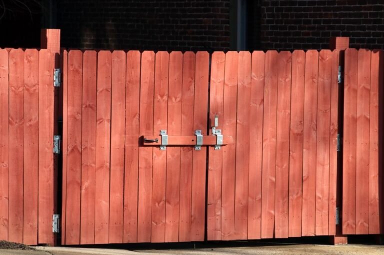 wooden backyard fence