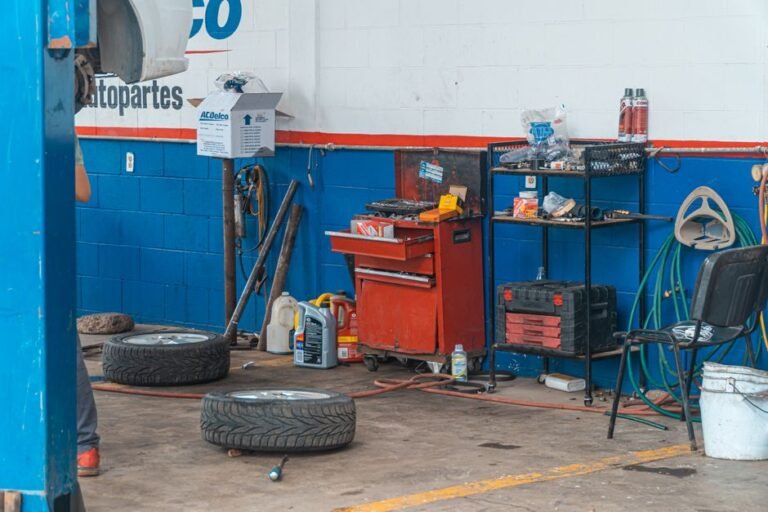 red toolbox garage tools